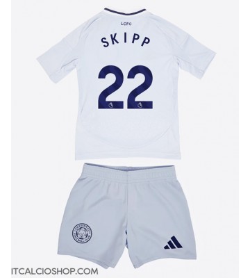 Leicester City Oliver Skipp #22 Terza Maglia Bambino 2024-25 Manica Corta (+ Pantaloni corti)